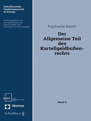 cover image of Der Allgemeine Teil des Kartellgeldbußenrechts